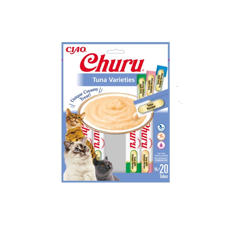 Churu Cream Ton Balıklğı Çeşitleri Kedi Ödül Kreması 20x14 gr