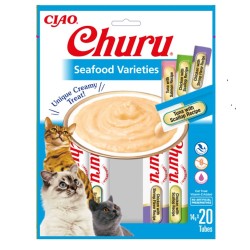 Churu Cream Deniz Ürünü Çeşitleri Kedi Ödül Kreması 20x14 gr