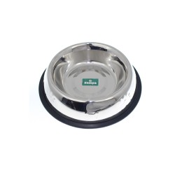 Çelik Kaymaz Tabanlı Kabartmalı Oval Mama ve Su Kabı 8 Oz