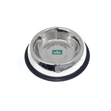 Çelik Kaymaz Tabanlı Kabartmalı Oval Mama ve Su Kabı 8 Oz