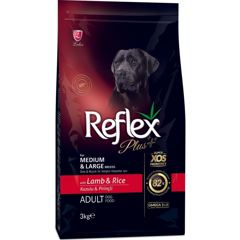Reflex Plus Dog Medium & Large Adult 3 Kg Lamb