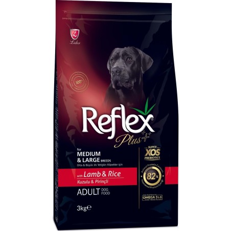 Reflex Plus Dog Medium & Large Adult 3 Kg Lamb