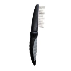 Zampa Plastik Saplı Kademeli  Kıtık Açıcı Tarak Siyah, 22x5cm