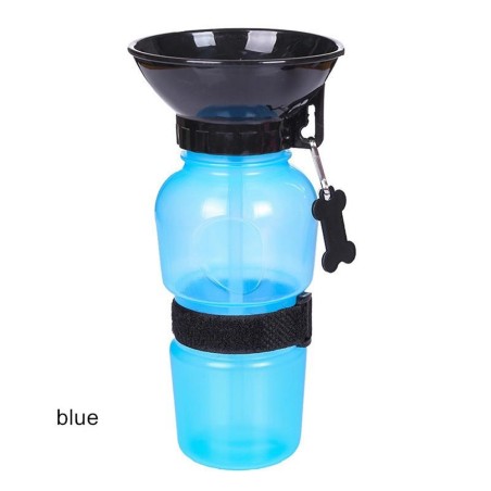 Zampa İçirme Hazneli Köpek Seyahat Su Kabı Mavi, 500ml