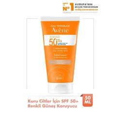 Avene Creme Tinted Kuru Ciltler için SPF 50 + Renkli Güneş Koruyucu 50 ml