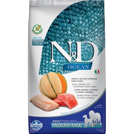 N&D Ocean Somon,Mor.&Kavun Adult Med&Maxi 2,5 Kg