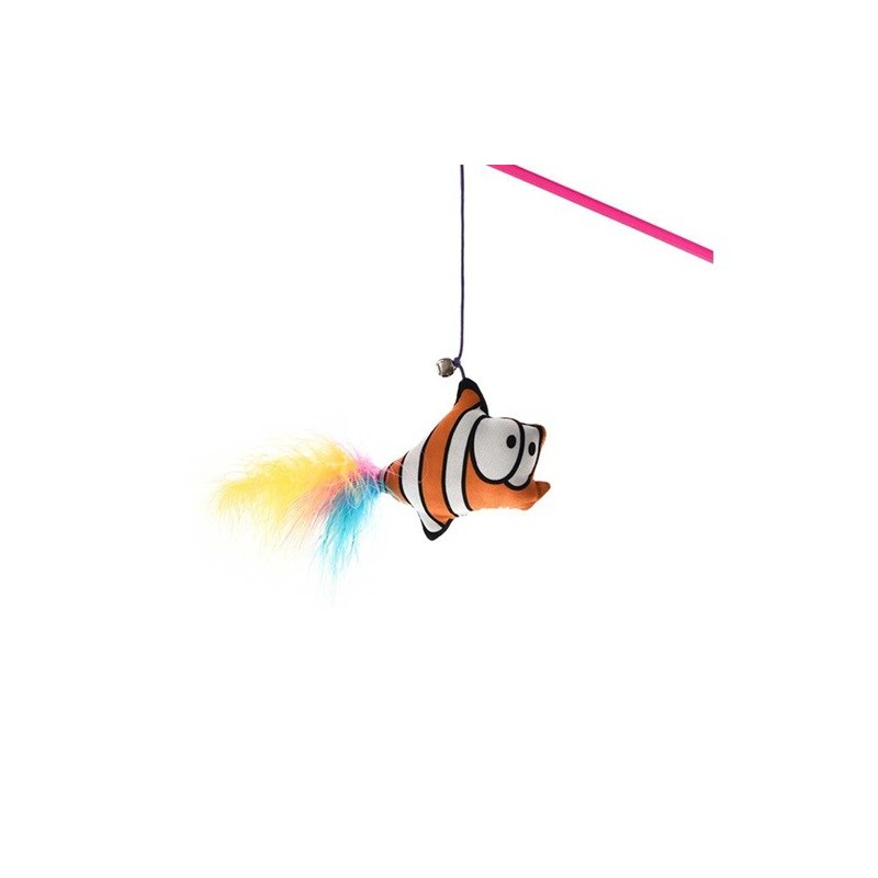 Zampa Palyaço Balığı Tüylü Peluş Kedi Oltası, 48 Cm