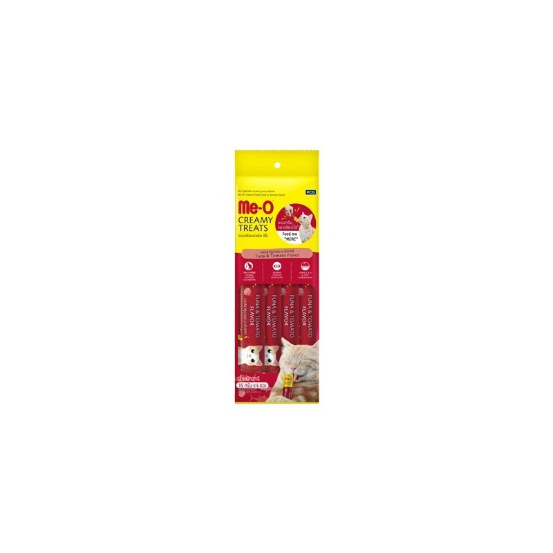 Meo Kremalı Ton Balığı & Domates Lezzetli Krema Kedi Ödülü 4x15 Gr