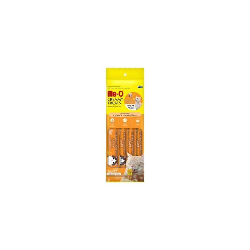 Meo Kremalı Tavuk & Balkabağı Lezzetli Krema Kedi Ödülü 4x15 Gr