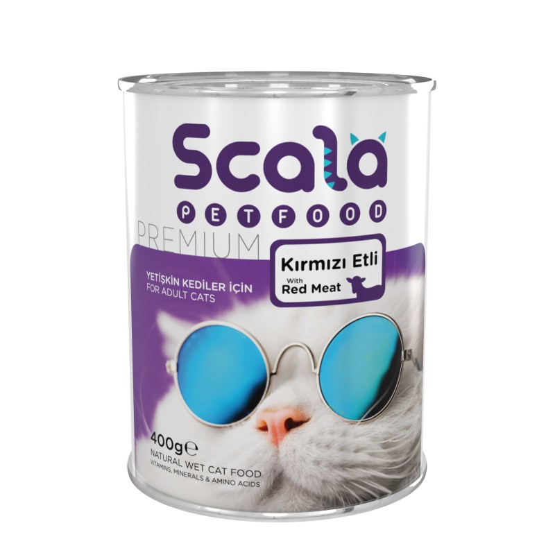 Scala Kırmızı Etli Yetişkin Kedi Konservesi 400 gr