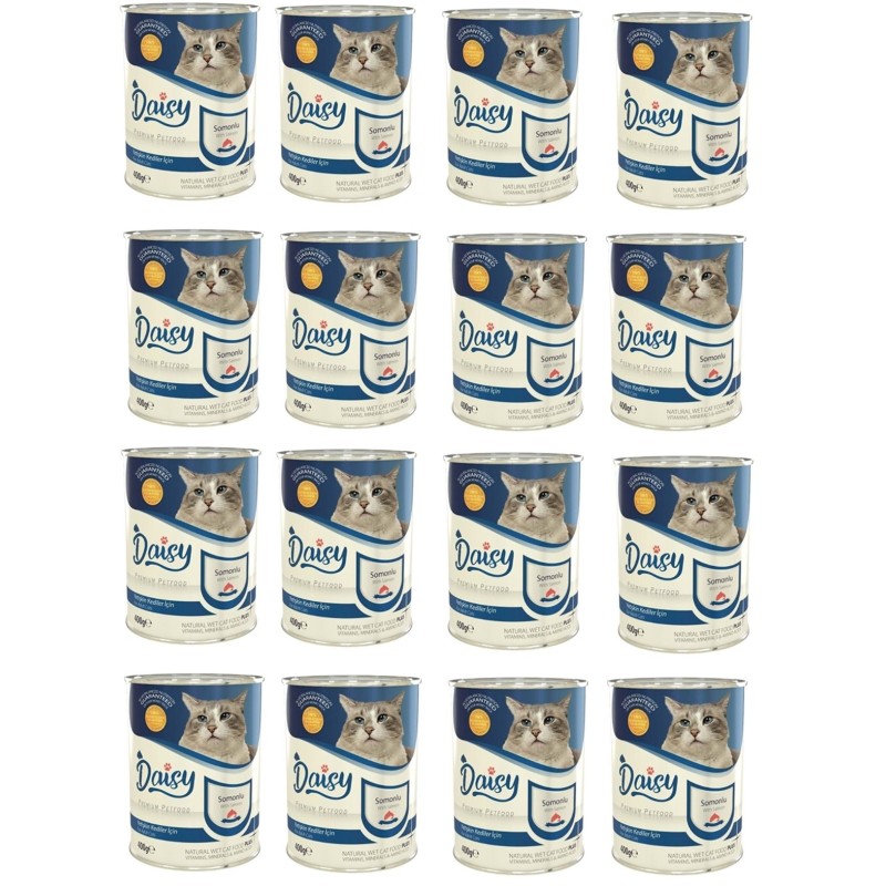 Daisy Premium Pet Somonlu Kedi Konservesi 12 Adet 400 Gr