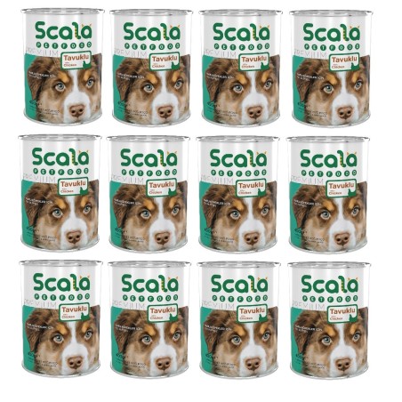 Scala Tavuklu Yavru Köpek Maması  Konservesi 12 Adet 400 gr