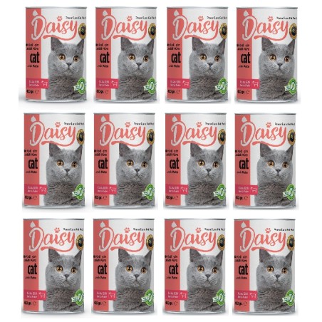 Daisy Kuzu Etli Yetişkin Tahılsız Kedi Maması  Konservesi 24 Adet 400 gr