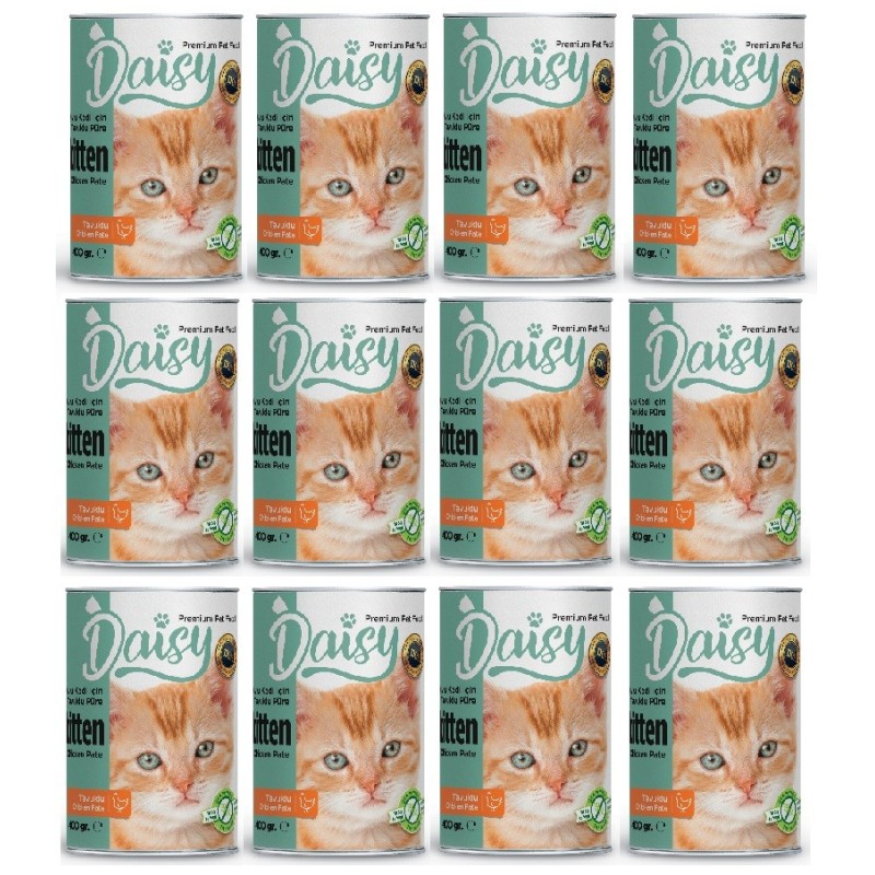 Daisy  Tavuk Etli  Yavru Kedi Maması Konservesi 24  Adet  400 gr
