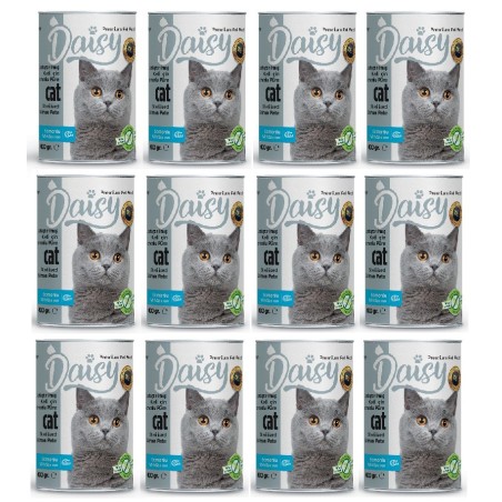 Daisy  Somonlu Kısırlaştırılmış Yetişkin Kedi Maması Konservesi 24 Adet  400 gr