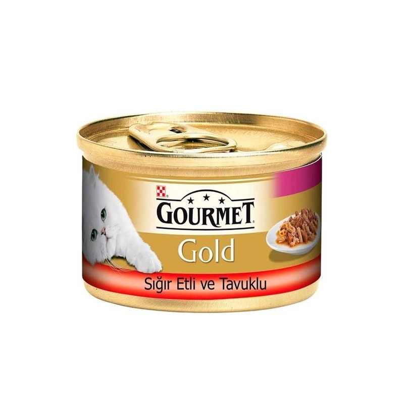 Gourmet Gold Sığır Etli Tavuklu Kedi Konservesi 85Gr