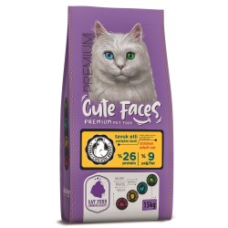 Cute Faces Premium Adult Cat 26/9 Chicken 15 Kg