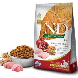 N&D Ancestral Graın Lıght Tavuk, K.Buğday&Nar Adult Med&Maxı 2,5Kg