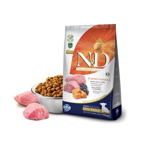 N&D Pumpkın, Kuzu & Yaban Mersini Puppy Mını 7 Kg