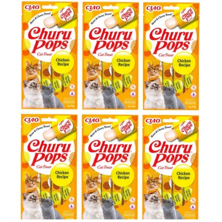 Churu Pops Tavuklu Kedi Ödül Kreması 4x6 Paket
