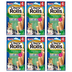 Churu Rols Sticks Tavuk  ve Ton Balıklı Kedi Ödül Maması 4x6 Adet