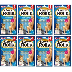 Churu Rols Sticks  Tavuk Sargılı ve Ton Balıklı Kedi Ödül Maması 4x8 Adet
