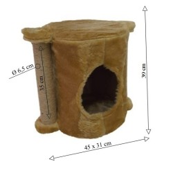 Daisy Kedi Evi ve Tırmalama FUN BOX Modeli GRİ