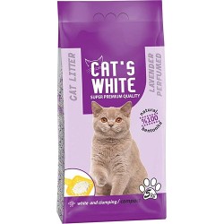 Cats White 5 Kg / 5.9 L Lavanta Kokulu İnce Taneli  Bentonit Kedi Kumu
