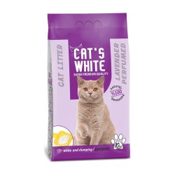 Cats White 10 Kg / 11.8 L Lavanta Kokulu Kalın Taneli  Bentonit Kedi Kumu