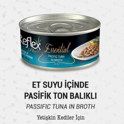 Reflex Plus+ Essential Et Suyu İçinde Pasifik Tuna Balıklı Yetişkin Kedi Maması 70Gr