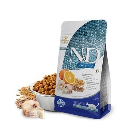 N&D Ocean Morina Balığı, K.Buğday,Yulaf&Portakal Adult 5 Kg