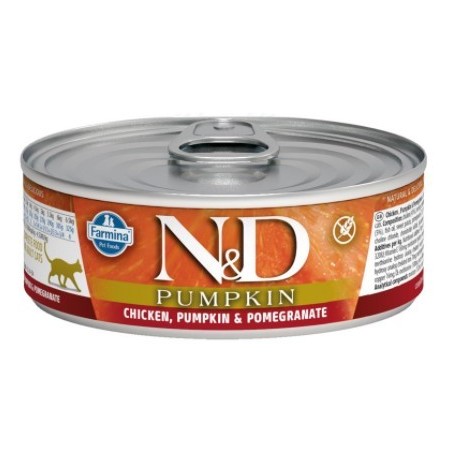 N&D Pumpkın Chıcken & Pomegranate -Balkabağı & Tavuk & Nar Kedi Konserve 80 Gr