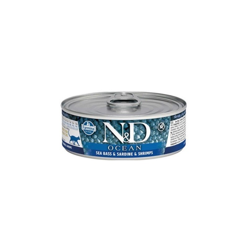 N&D Ocean Ton Balığı, Sardalya & Karides Kedi Konserve 80 Gr