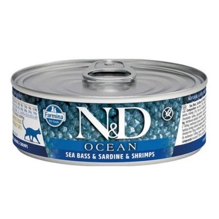 N&D Ocean Ton Balığı, Sardalya & Karides Kedi Konserve 80 Gr