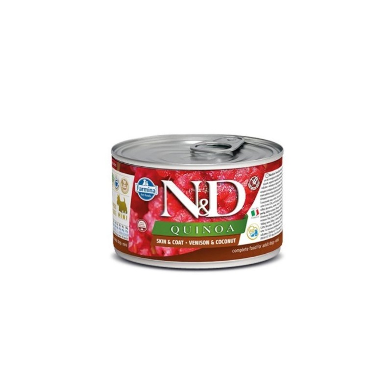 N&D Quınoa Skın & Coat Vensıon - Geyik & Hindistan Cevizi  Köpek Konserve 140 Gr