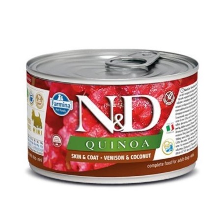 N&D Quınoa Skın & Coat Vensıon - Geyik & Hindistan Cevizi  Köpek Konserve 140 Gr