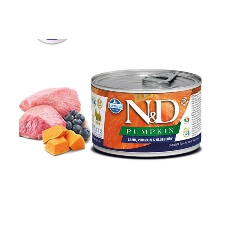 N&D Pumpkın  Lamb & Blueberry - Kuzu & Balkabağı & Yaban Mersini  Köpek Konserve 140 Gr