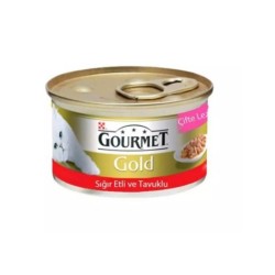 Gourmet Gold Kıyılmış Sığır Etli  Kedi Konserve 85 Gr 6 AL 5 ÖDE