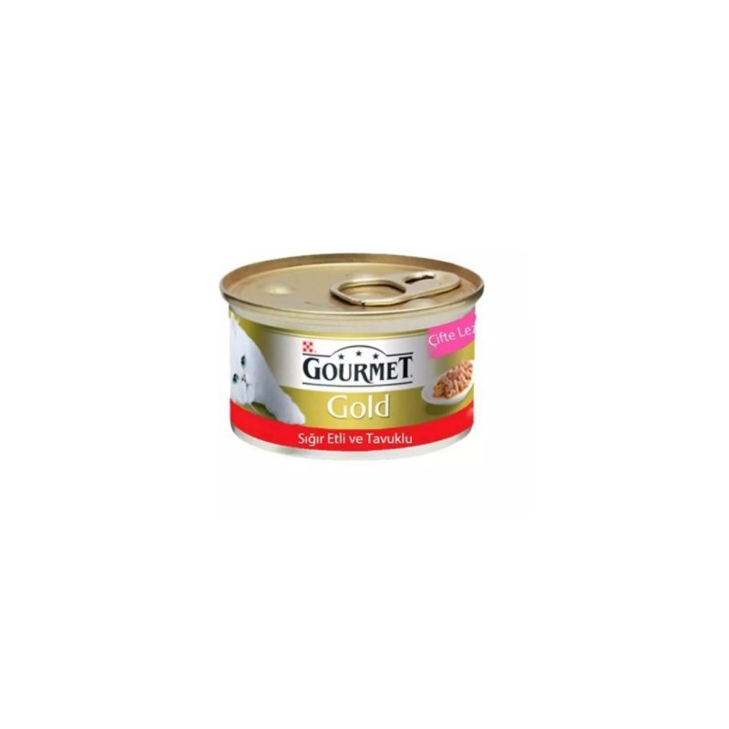 Gourmet Gold Kıyılmış Sığır Etli  Kedi Konserve 85 Gr 6 AL 5 ÖDE