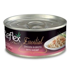 Reflex Plus+ Essential Et Suyu İçinde Tavuklu Ve Karidesli Yetişkin Kedi Maması 70Gr