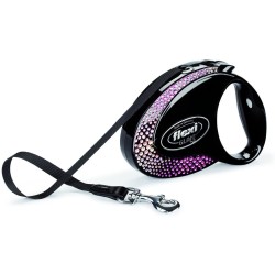 Flexi Luxury Glam Composition  Swarovski Taşlı Medium Otomatik Gezdirme 25Kg/5M