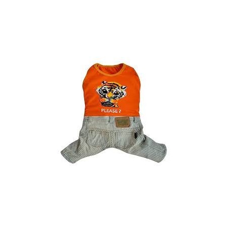 Doggy Dolly Turuncu Tişörtlü Köpek Pantolonu Large
