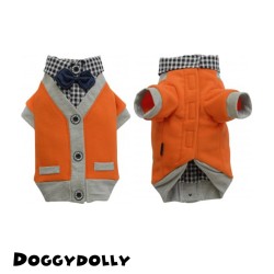 Doggy Dolly Ekose Yakalı Papyonlu Kıyafet Large