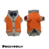 Doggy Dolly Ekose Yakalı Papyonlu Kıyafet Large