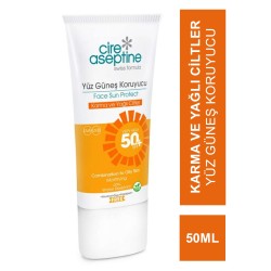 Cire Aseptine Sun Yüz Güneş Koruyucu Spf50+ Karma ve Yağlı Ciltler 50 ml