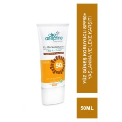 Cire Aseptine Yüz Güneş Koruyucu Spf50+ Yaşlanma ve Leke Karşıtı 50 ml