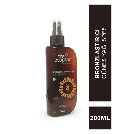 Cire Aseptine Bronzlaştırıcı Güneş Yağı Spf8 200 ml
