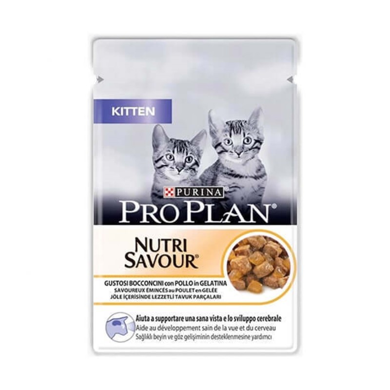 Pro Plan Nutri Savour Tavuklu Yavru Kedi Yaş Maması 85 Gr
