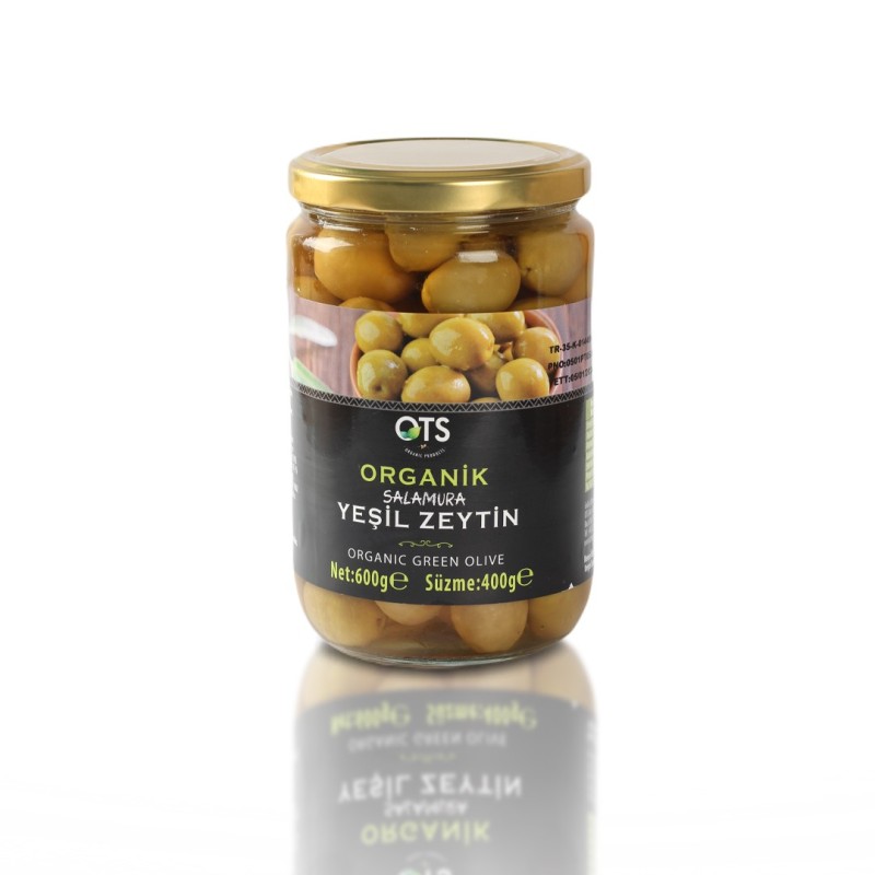 Ots Organik Salamura Domat Yeşil Zeytin 600 Gr