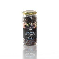 Ots Organik Siyah Zeytin, Gemlik Tipi Doğal Yağlı Salamura 310 Gr
